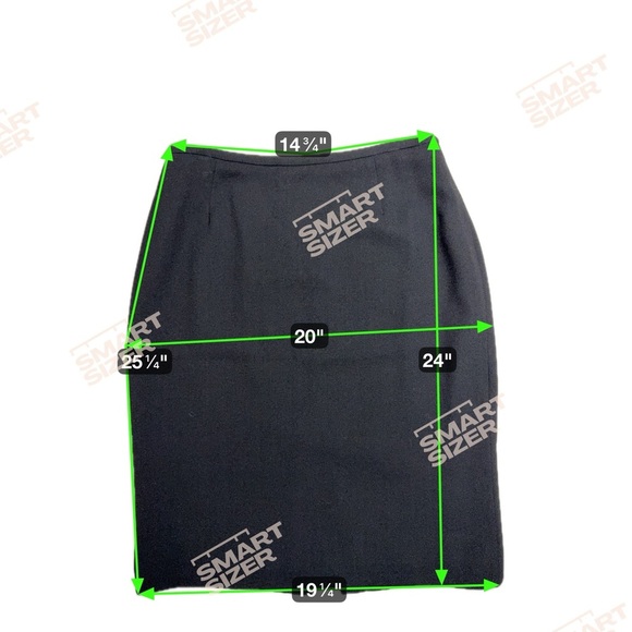 Armani Black Wool Pencil Skirt Women’s Size 10 Classic Workwear Office Chic - Picture 5 of 5